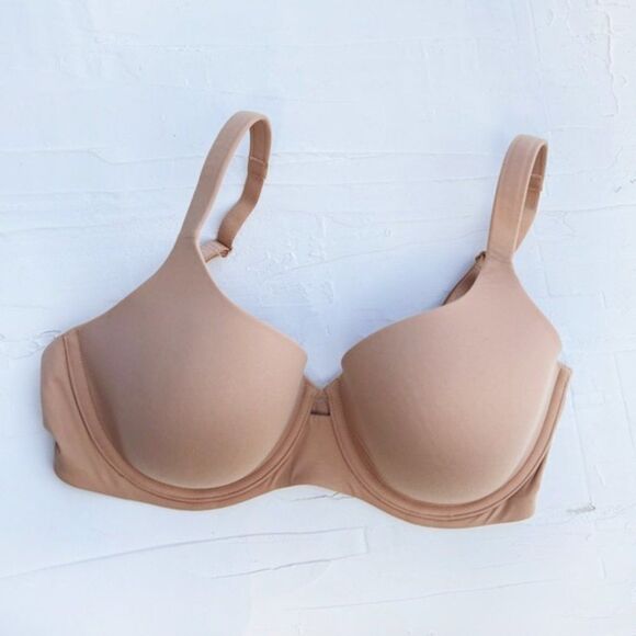 Women's 34DD Ambrielle Super Soft Underwire Full Coverage Bra Tan Nude New - Picture 1 of 5